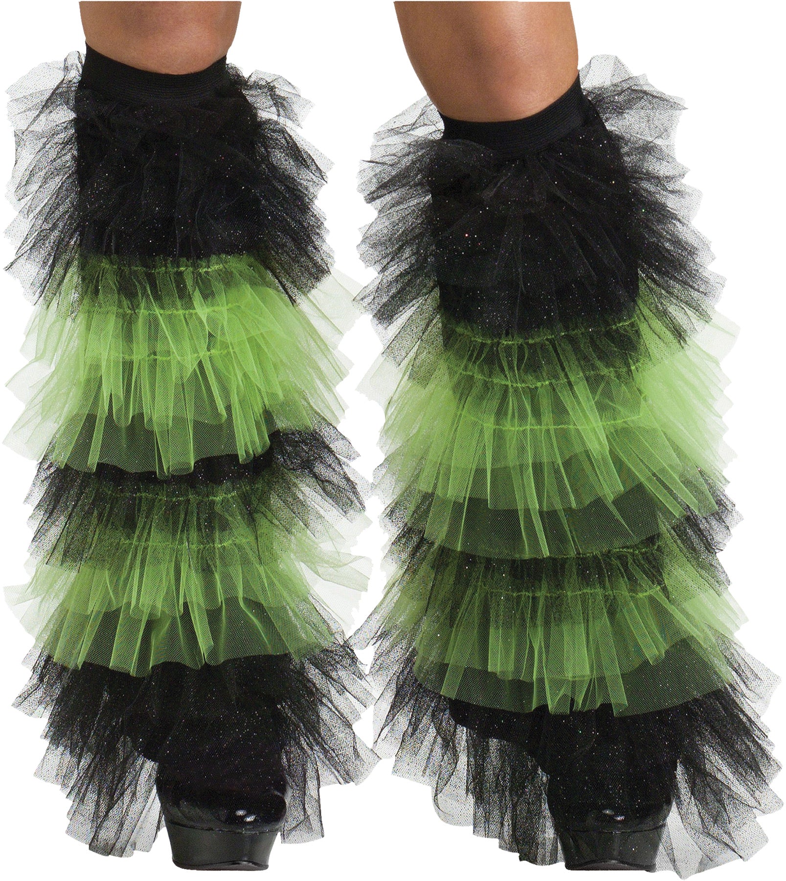 Boot Covers Tulle Ruffle Bk Gr