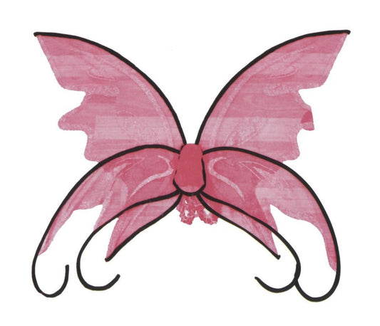 WINGS BUTTERFLY PINK W/BLK TRM