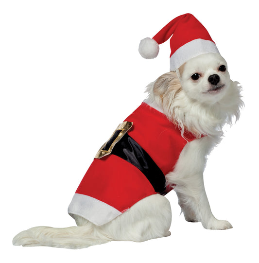 Pet Costume Santa Med