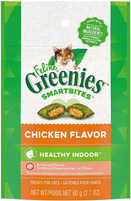 Greenies SmartBites Healthy Indoor Cat Treats Chicken Flavor