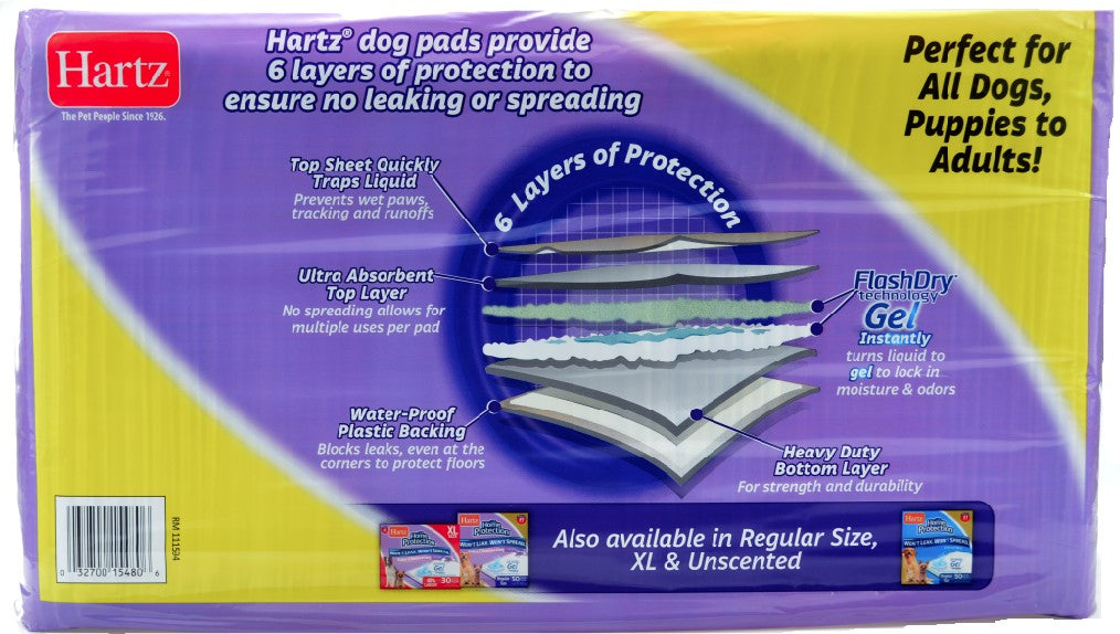 Hartz Home Protection Lavender Scent Odor Eliminating Dog Pads XX Large