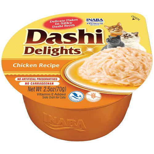 Inaba Dashi Delights Chicken Flavored Bits in Broth Cat Food Topping