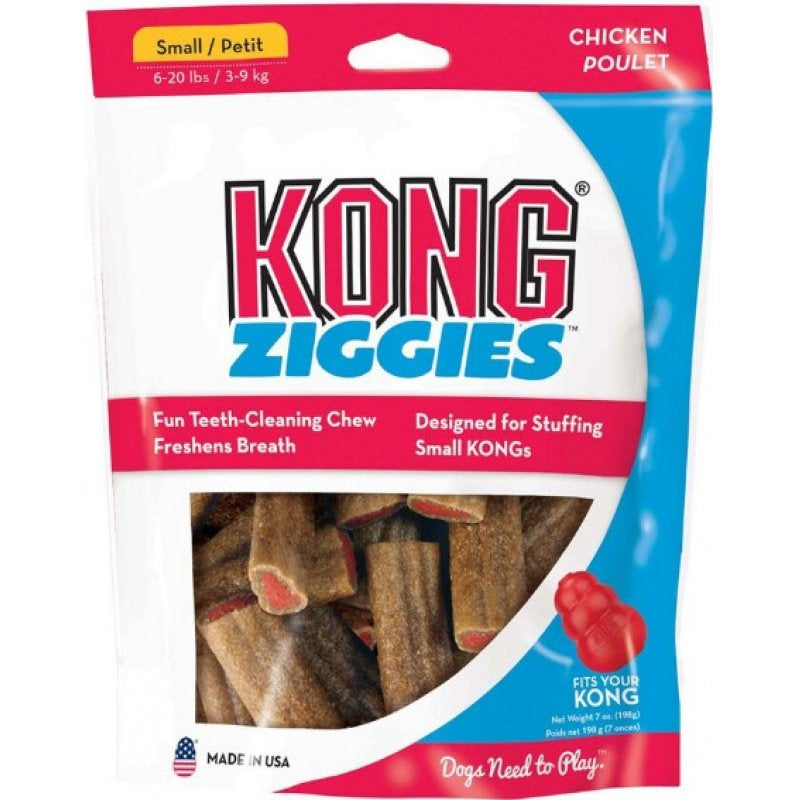 KONG Ziggies Chicken Recipe Teeth Cleaning Small Dog Treats