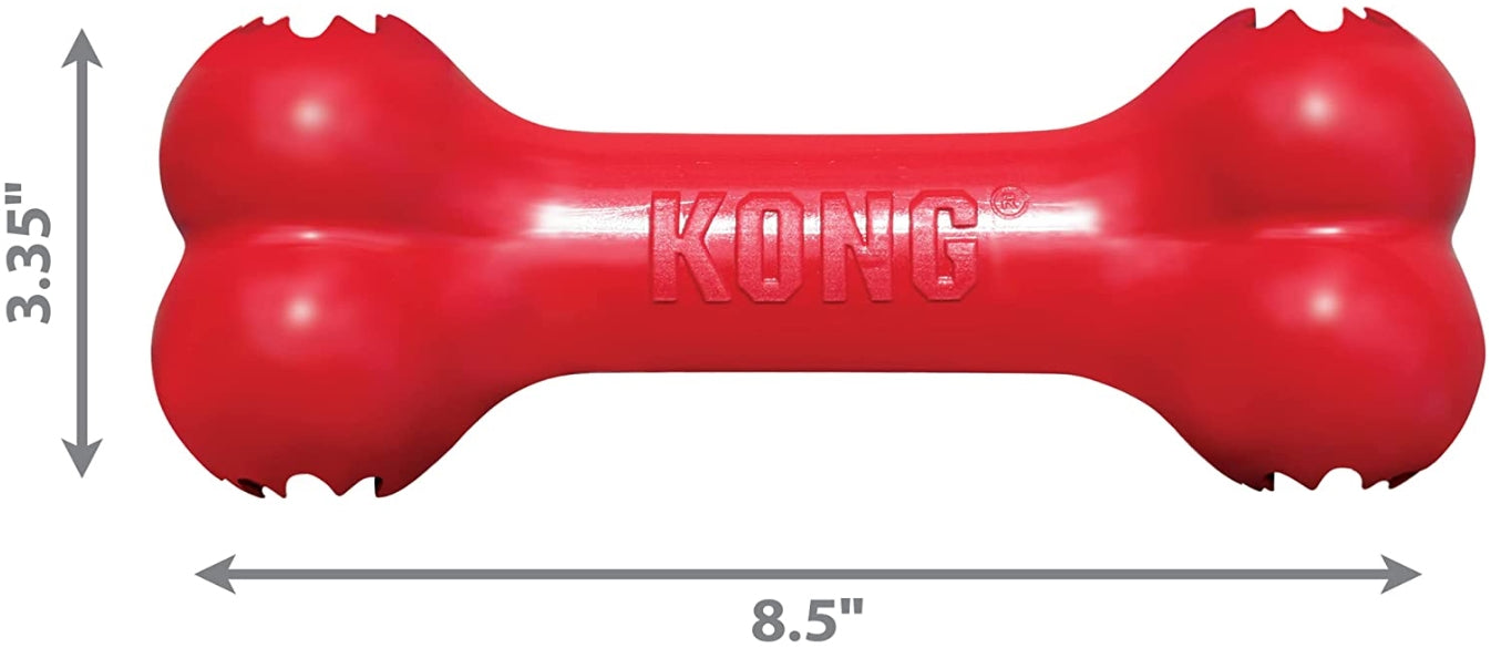 KONG Goodie Bone Durable Rubber Dog Chew Toy Red