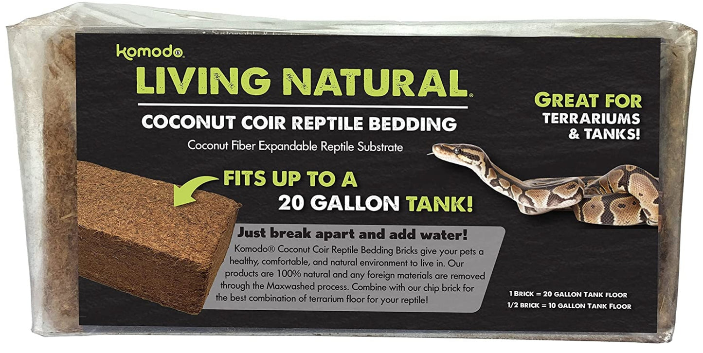 Komodo Living Natural Coconut Coir Reptile Bedding Brick