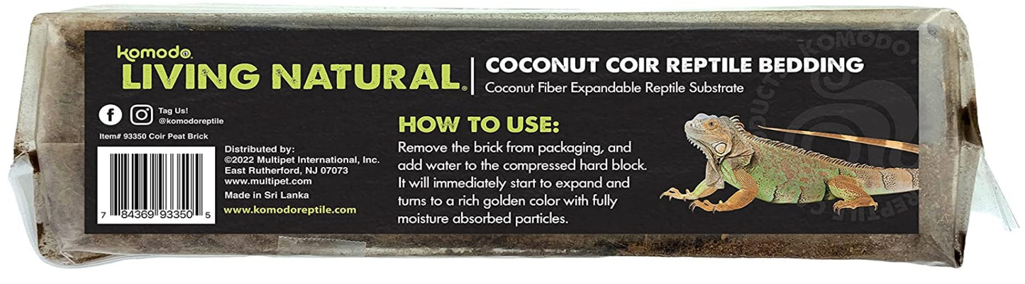 Komodo Living Natural Coconut Coir Reptile Bedding Brick