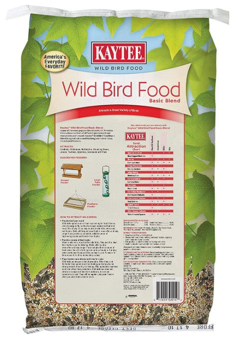 Kaytee Wild Bird Food Basic Blend with Grains and Black Oil Sunflower Seed