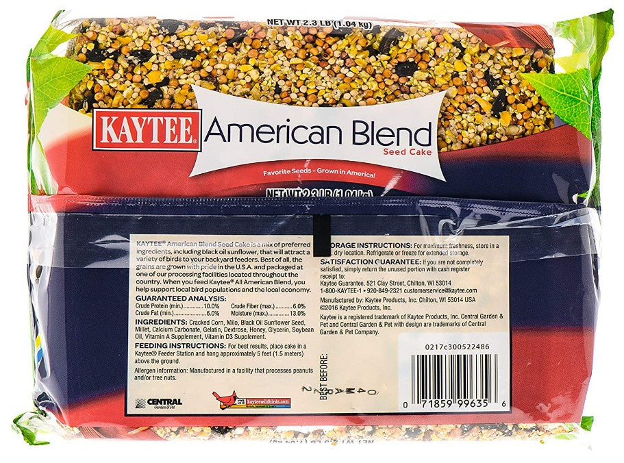 Kaytee American Blend Seed Cake with Favorite Seeds Grown In America For Wild Birds