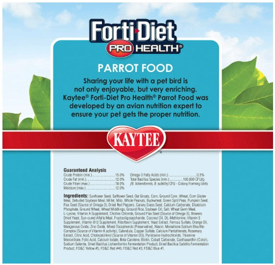 Kaytee Parrot Food with Omega 3's For General Health and Immune Support