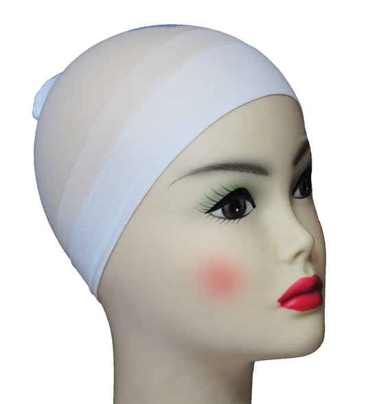 Wig Stocking Cap White