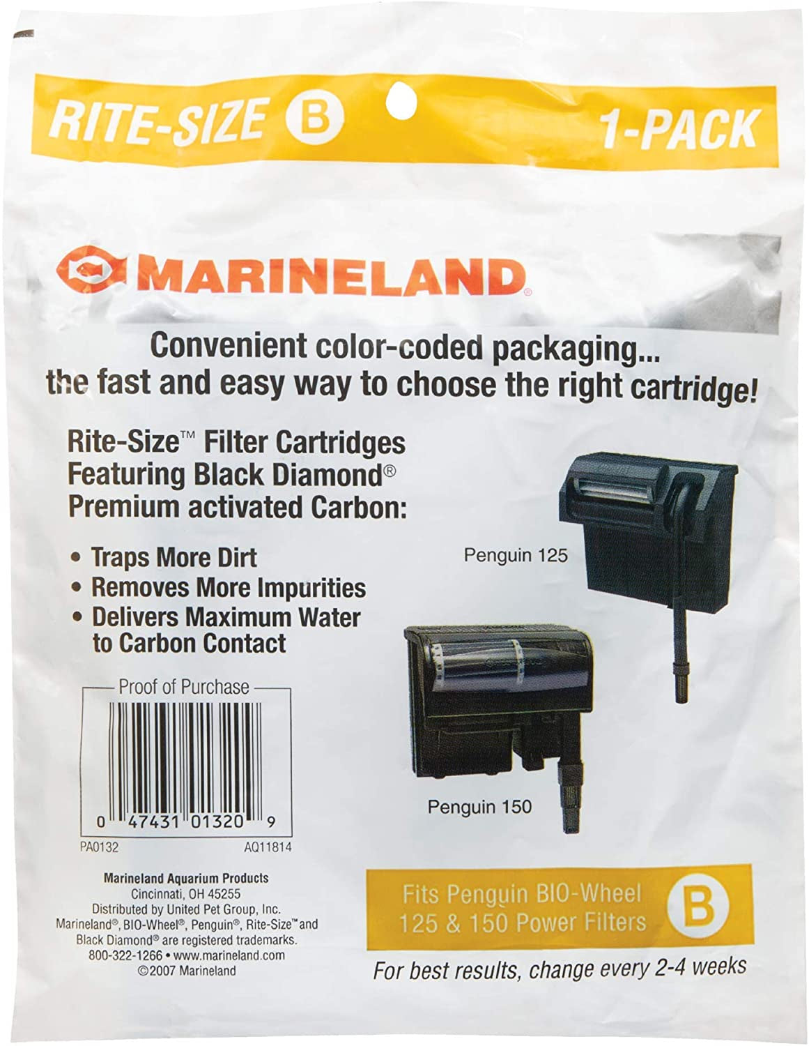 Marineland Rite-Size B Cartridge (Penguin 110B, 125B and 150B)