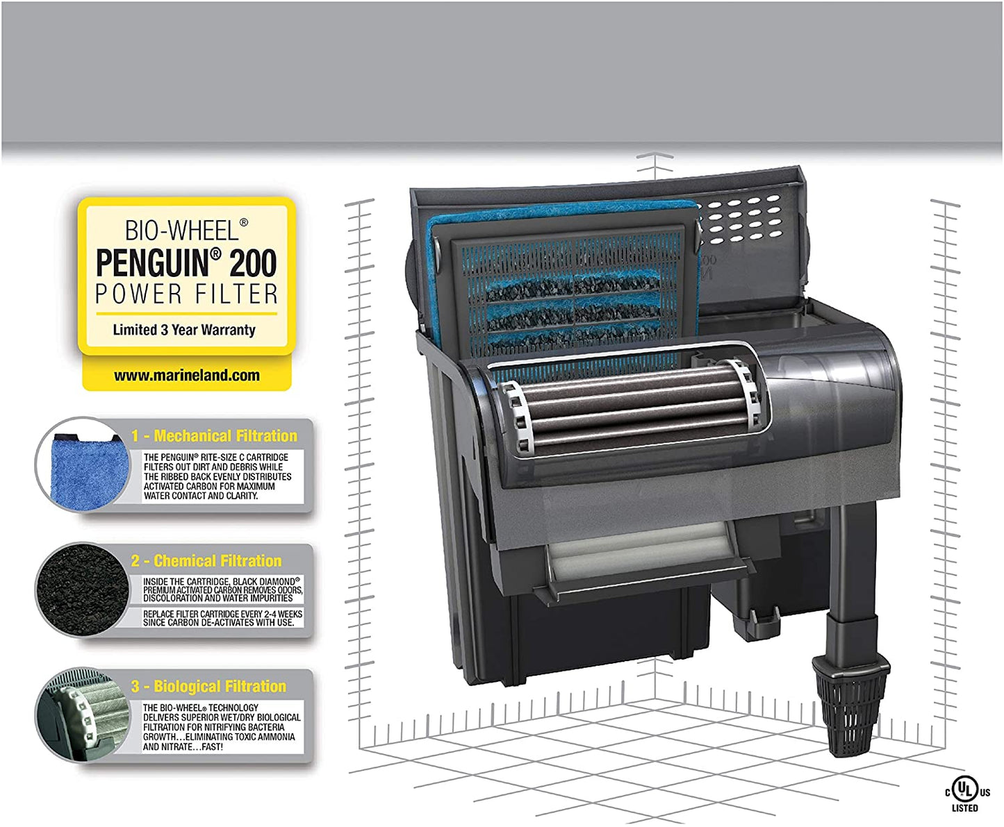 Marineland Penguin Bio-Wheel Power Filter for Aquariums