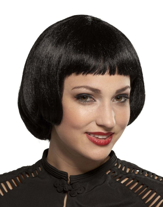 WIG FLAPPER SASSY BLACK