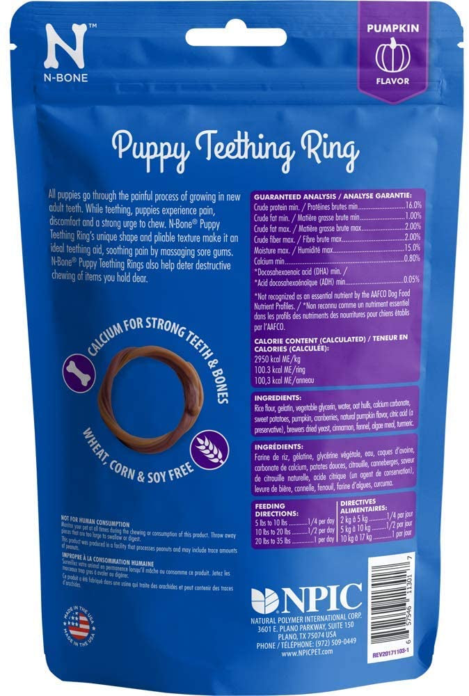 N-Bone Puppy Teething Ring Pumpkin