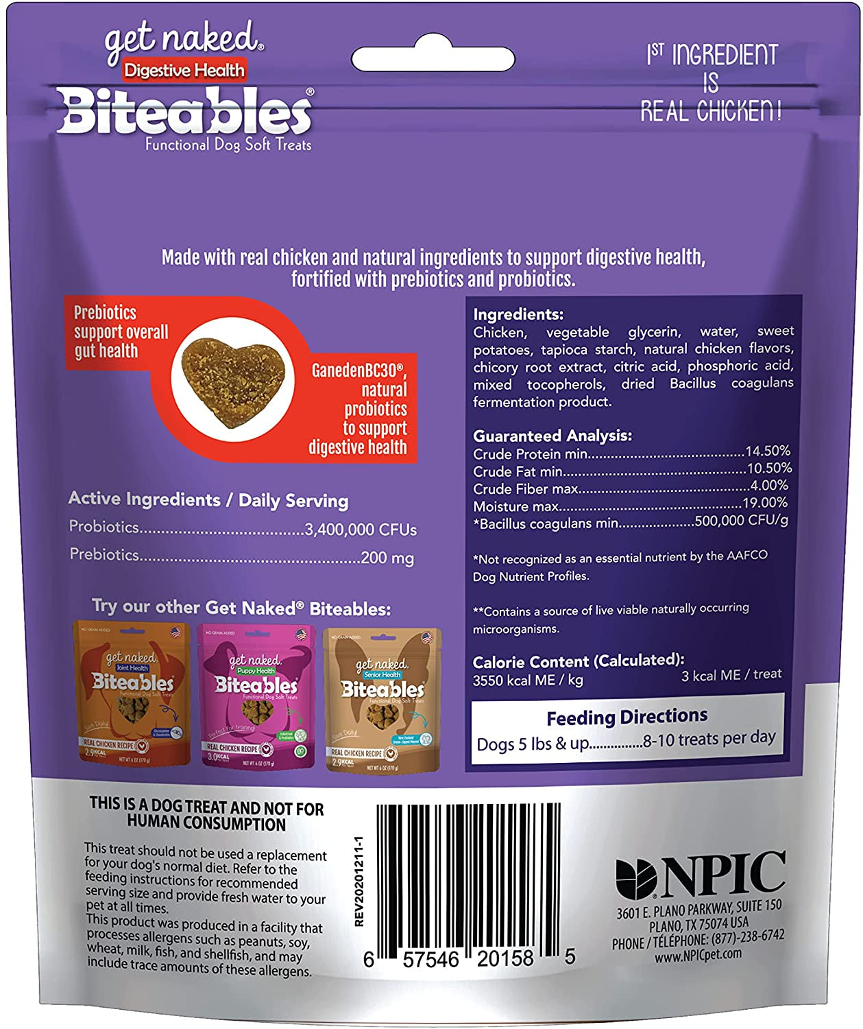 Get Naked Digestive Health Treats Chicken Flavor