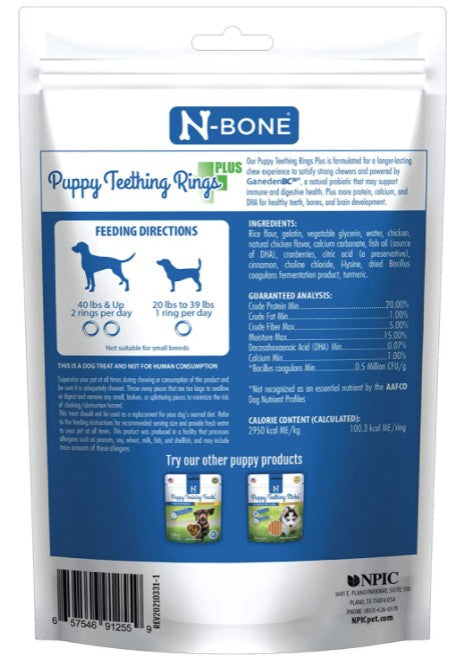 N-Bone Puppy Teething Rings Plus Chicken Flavor