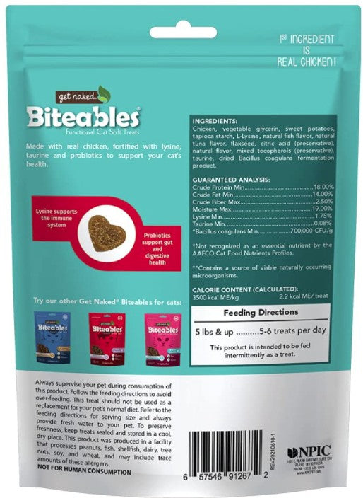 Get Naked Essential Health Biteables Soft Cat Treats Land and Sea Flavor