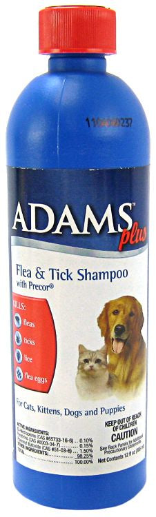 Adams Plus Flea and Tick Shampoo with Precor