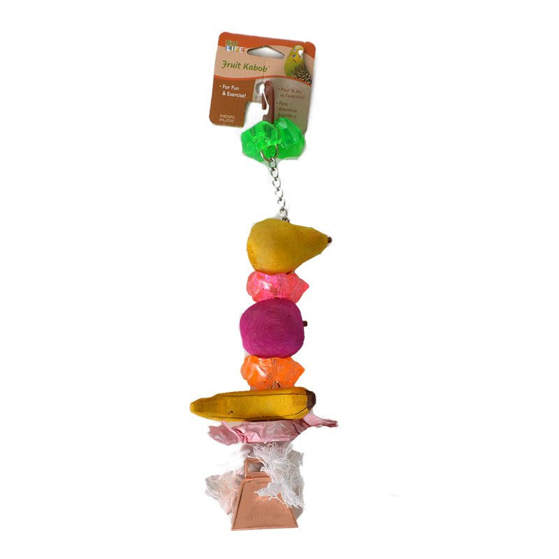 Penn Plax Bird Life Fruit-Kabob Wood Treat Bird Toy