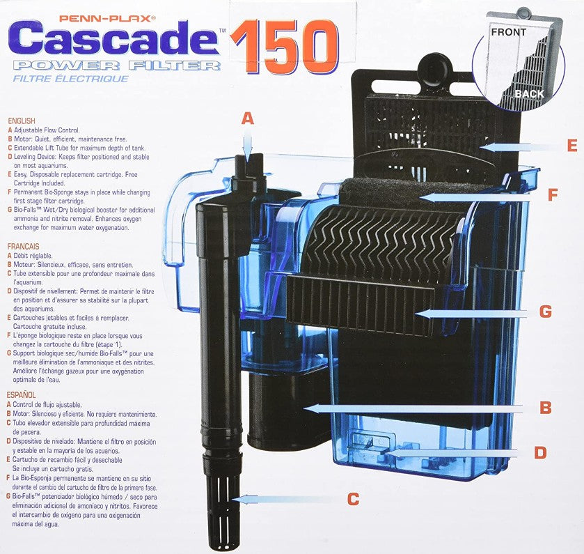 Cascade Power Filter for Aquariums