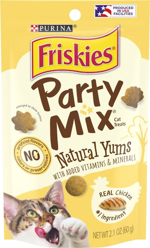 Friskies Party Mix Cat Treats Natural Yums with Real Chicken