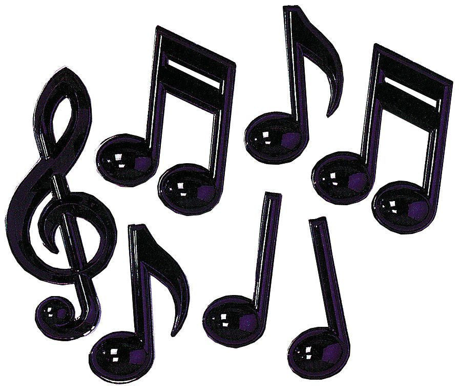 MUSIC NOTES PLASTIC PACK OF 7