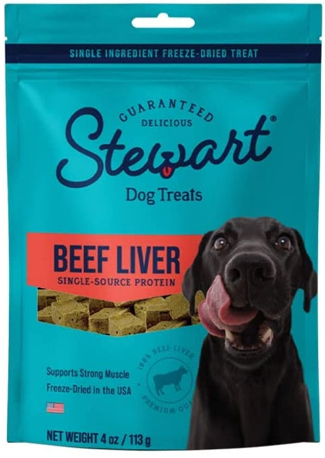 Stewart Freeze Dried Beef Liver Treats Resalable Pouch