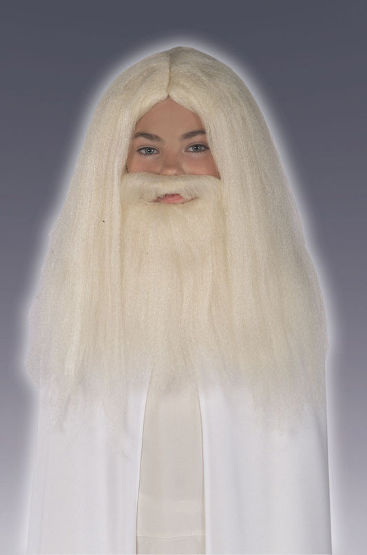 GANDALF WIG AND BEARD WHITE