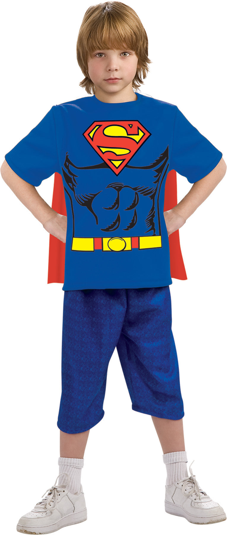 Superman Shirt and Cape Child Boy's Costume - Small 4-6