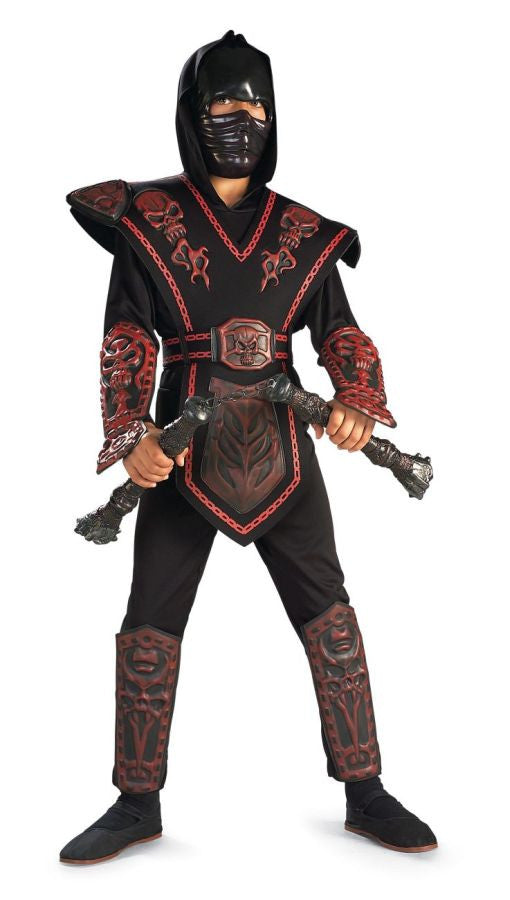 Guild Wars Red Skull Warrior Ninja Child Boy's Costume - Small 4-6