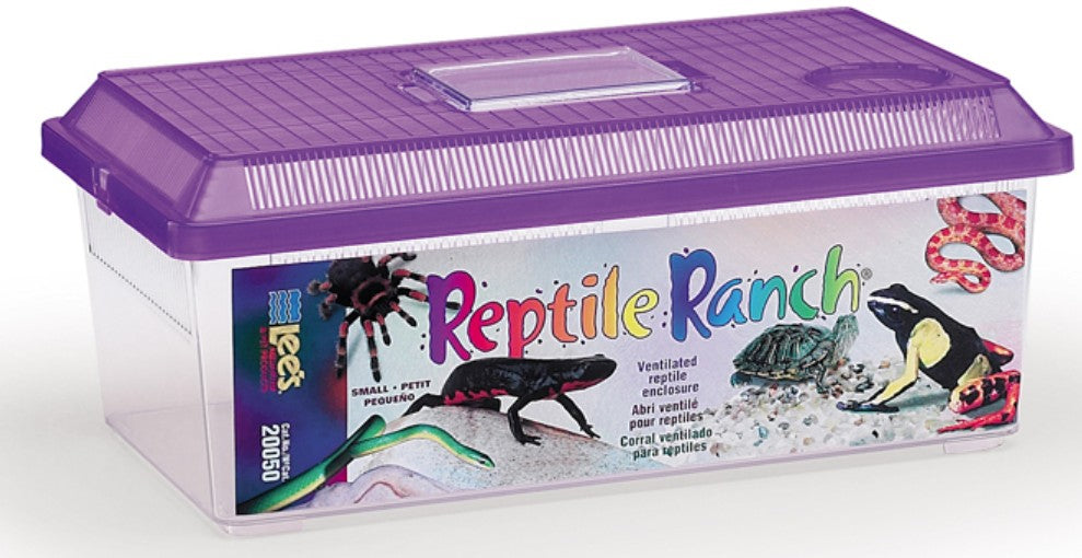 Lees Reptile Ranch Ventilated Reptile and Amphibian Rectangle Habitat with Lid