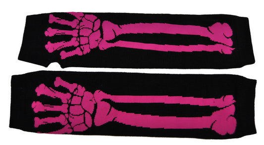 GLOVE LONG PINK BONE PRINT