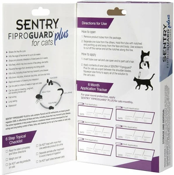 Sentry FiproGuard Plus Flea and Tick Control for Cats and Kittens