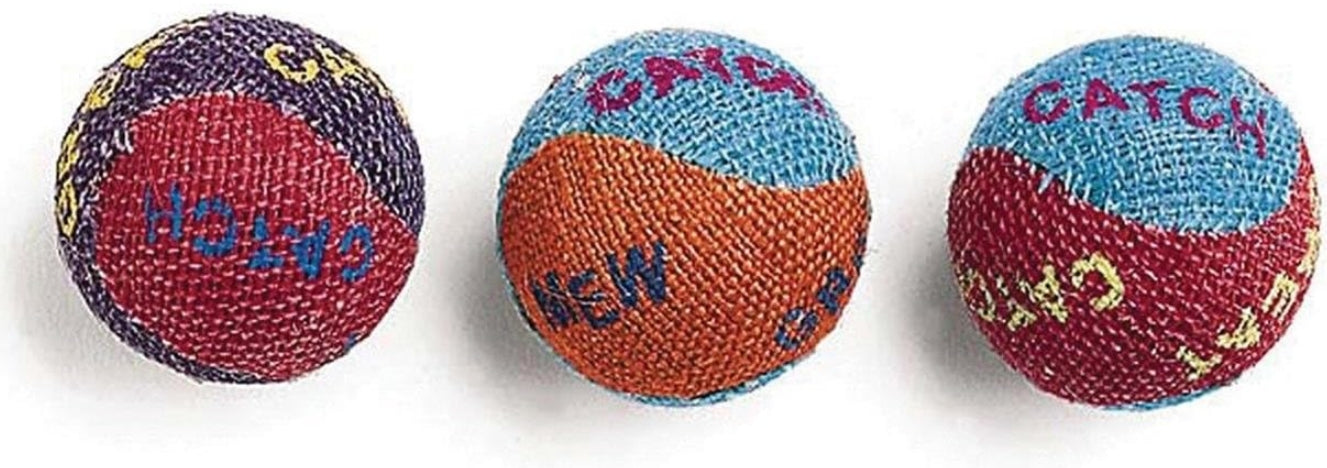 Spot Burlap Balls Cat Toys Assorted Colors