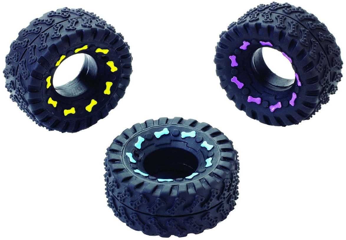 Spot Squeaky Vinyl Tire Dog Toy