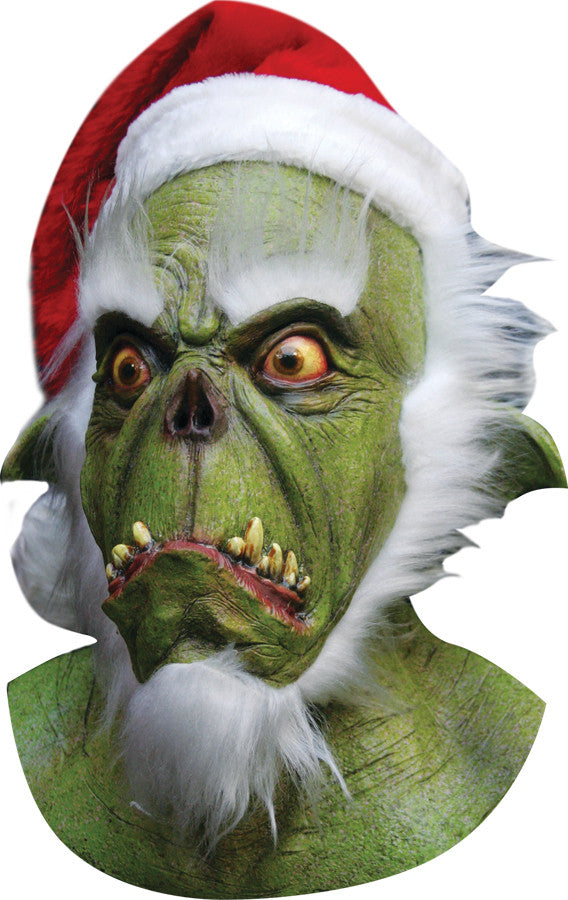 GREEN SANTA LATEX MASK