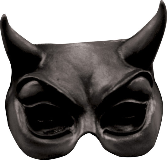 DEVIL BLACK LATEX HALF MASK