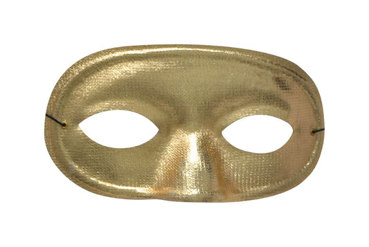 HALF DOMINO MASK METALLIC GOLD