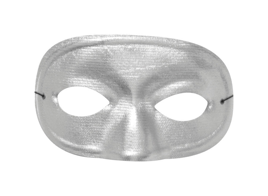 HALF DOMINO MASK METALLIC SILV