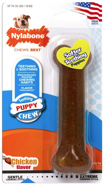 Nylabone Puppy Chew Bone Chicken Flavor