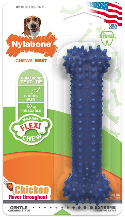 Nylabone Dental Chew Bone Chicken Flavor Wolf