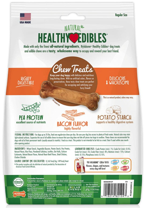 Nylabone Healthy Edibles Chews Bacon Regular