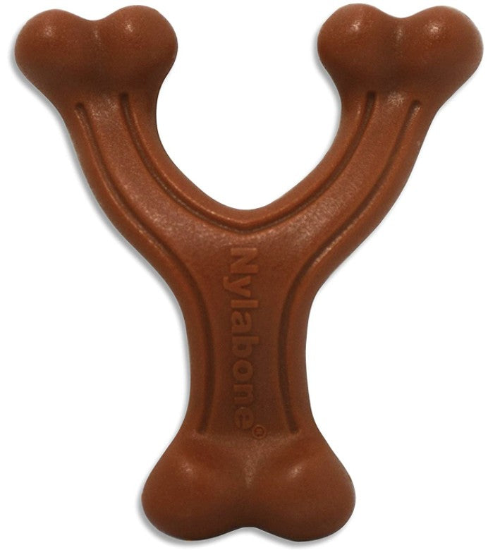 Nylabone Power Chew Wishbone Dog Chew Toy Bison Flavor