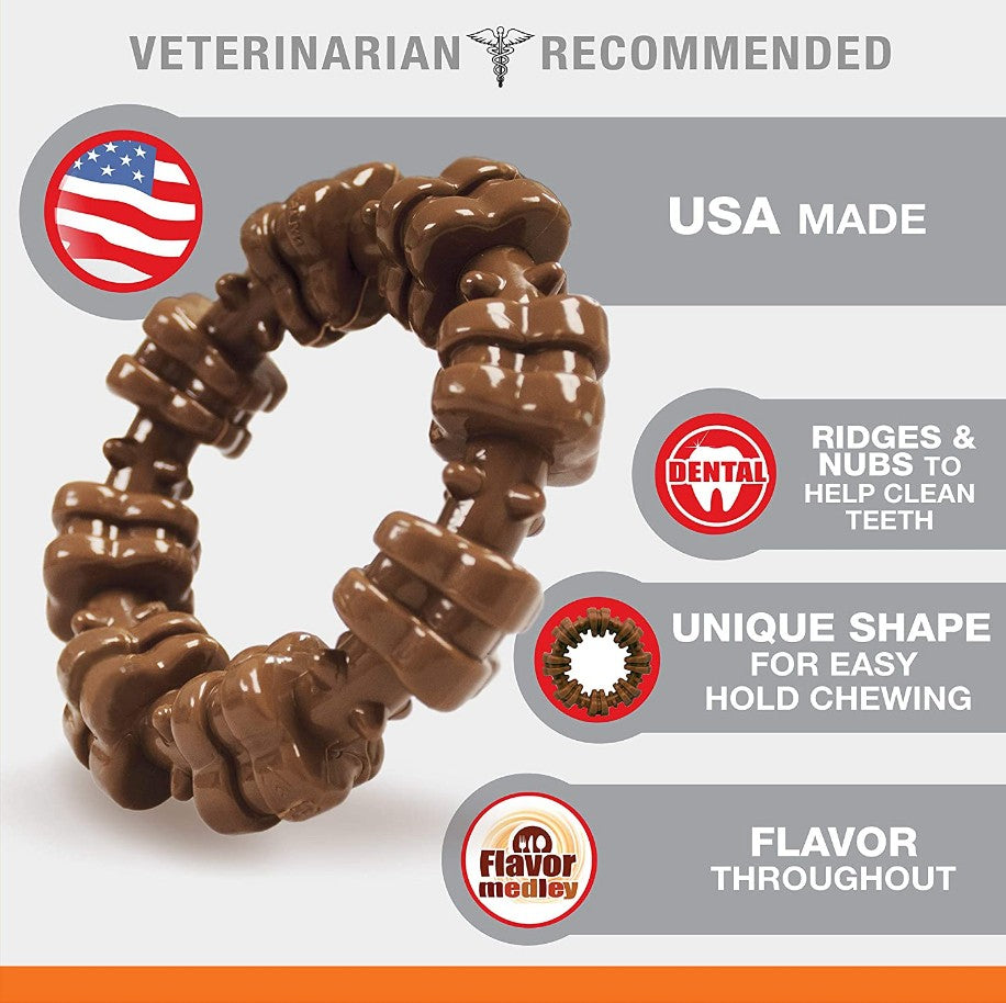 Nylabone Dura Chew Textured Ring Flavor Medley Small