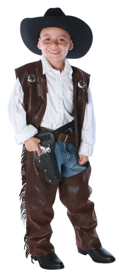 COWBOY CHAPS VEST CHILD LARGE