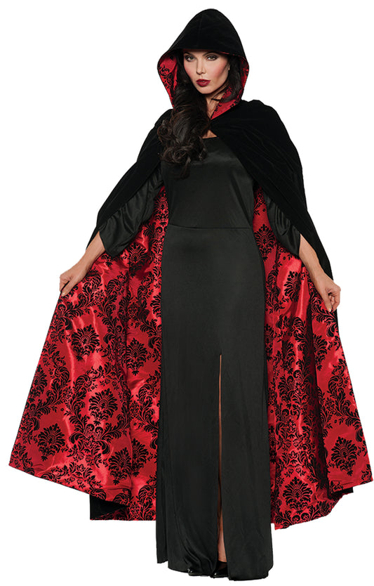 Cape Velvet Satin Red/Black Ad