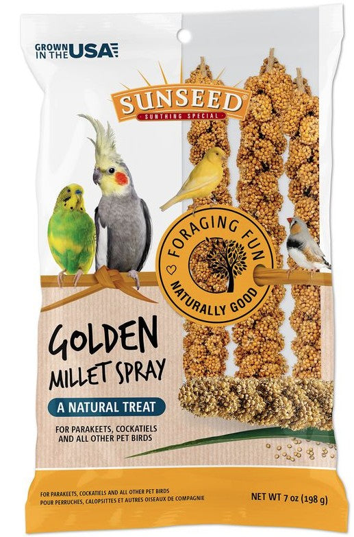 Sunseed Golden Millet Spray Natural Bird Treat