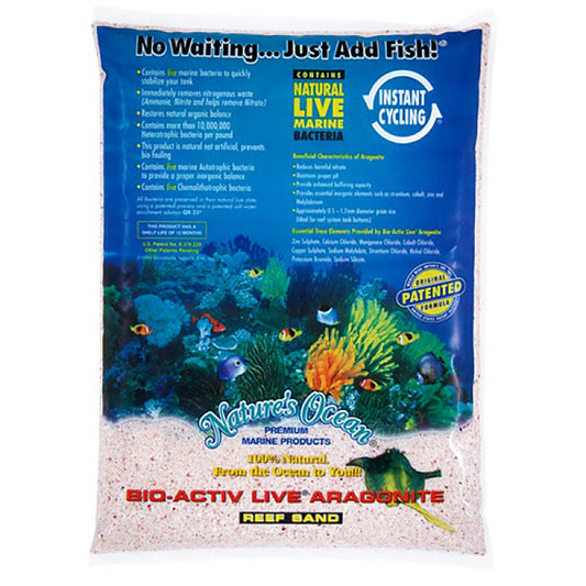 Natures Ocean Bio-Activ Live Aragonite Reef Sand Samoa Pink