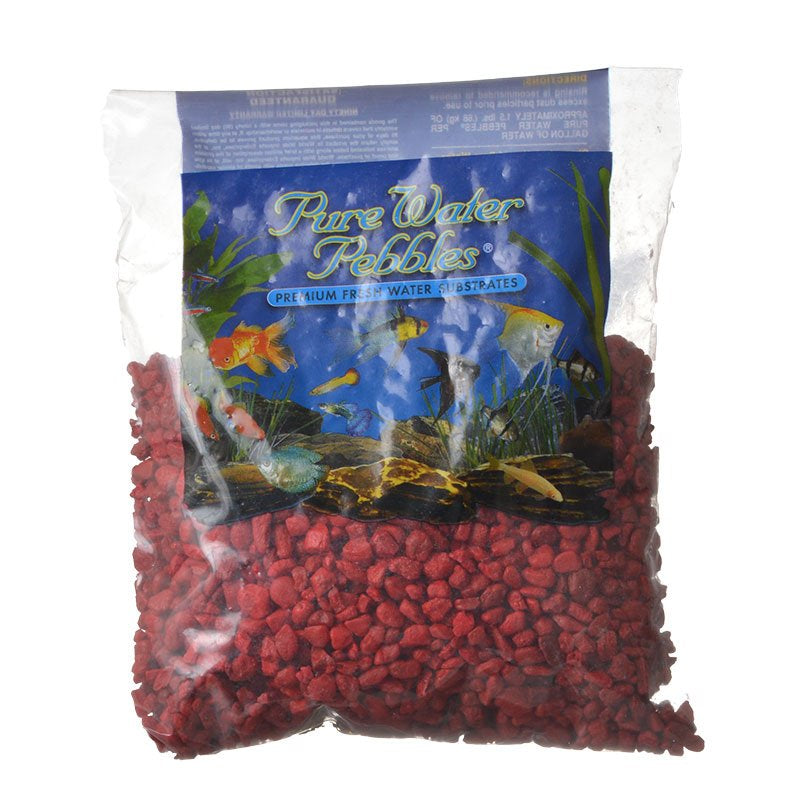 Pure Water Pebbles Aquarium Gravel Currant Red