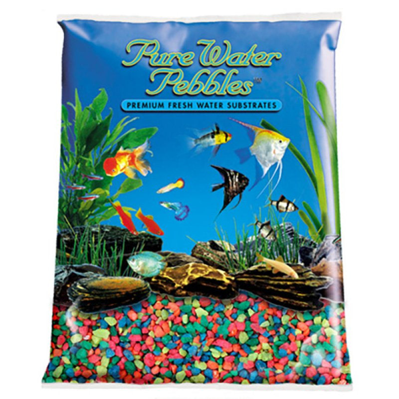 Pure Water Pebbles Aquarium Gravel Neon Rainbow